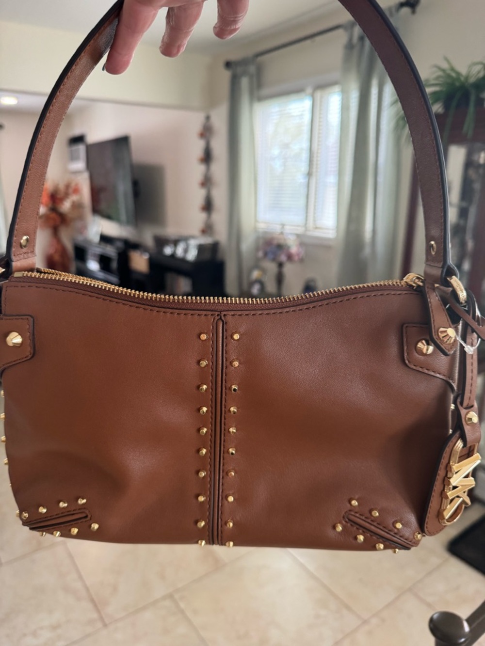 BNWT MICHAEL KORS LEATHER POUCHETTE - Picture 2 of 8
